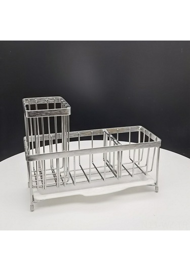 Wezone 304 Paslanmaz Çelik Sıvı Sabunu Depolama Rafı - Sünger Ve Çelik Topu İçin Su Akıtma Özelliği İle Mutfak Düzenleme Aleti Geliştirilmiş Versiyon + Sınıflandırma Kutususu Diğer