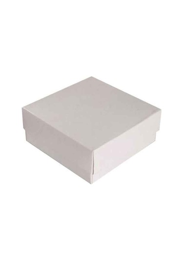 Komple Karton Kutu Düz Renk 9X9X3 Cm (25 Adet) Beyaz N11.6962