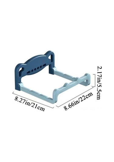 Youmex Duvar Takılı Olmayan Yıkama Tabağı Rafı, Çok Fonksiyonlu Banyo Depolama Rafı, Su Geçirmez Pp Malzeme, Mavi, 2 Adet Mavi