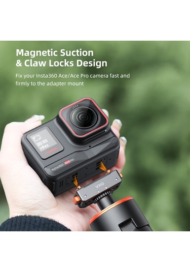 Vrıg Ac07 Spor Kamera Hızlı Bırakma Montajı Manyetik Siyah