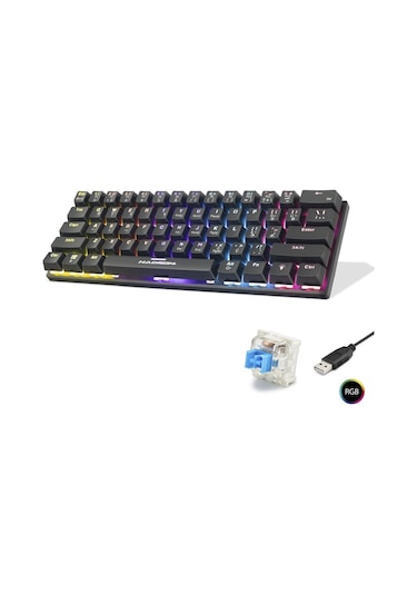Mekanik Mini Klavye Switch Rgb - Siyah G509b