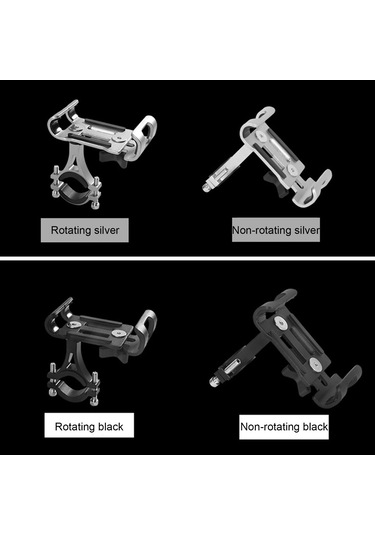 Youmex Alüminyum Allyum Telofon Tutucu Bisiklet Motor Bisiklet Elektrikli Araçlar İçin Siyah Döndürülemez Navigasyon Stantı