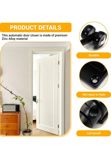 Otomatik Kapı Kapatıcı Ayarlanabilir Ağır Hizmet Tipi Yaylı Kapı Siyah