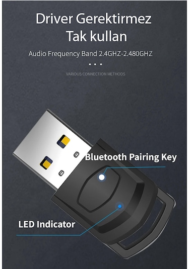 Teknoroket Ps4 / Ps5 / Pc Bluetooth Kulaklık Adaptörü Ve Mikrofon