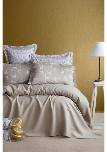 Apricitas Home Freely Bej Çift Kişilik %60 Bambu %40 Pamuk Pike Takımı Bej