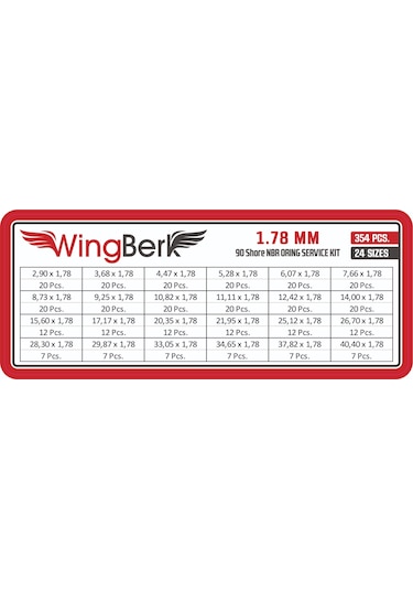 Wıngberk Wos-1,78 Mm 90 Shore Nbr Oring Seti