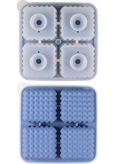 Ganzhoushop Mavi Kutusu Küpü Desenli Buz Buzluk Bölmesi Ambition Adet-elmas Açık 2 Nt Açık Mavi