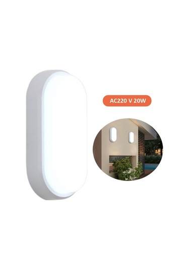 Tongxida Ip65 Suya Dayanıklı 20w Led Duvar Lambası - Beyaz, Dış/iç Kullanım, Kolay Kurulum, Enerji Tasarrufu Diğer