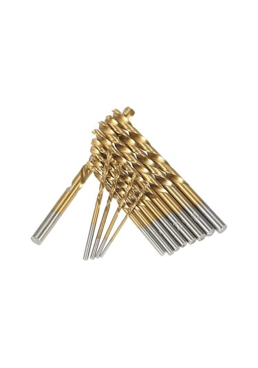 Pazly 13 Adet Sol Dönüşlü Titanyum Kaplama M2 Hss Matkap Ucu Seti - Kırık Vida Çıkarma İçin