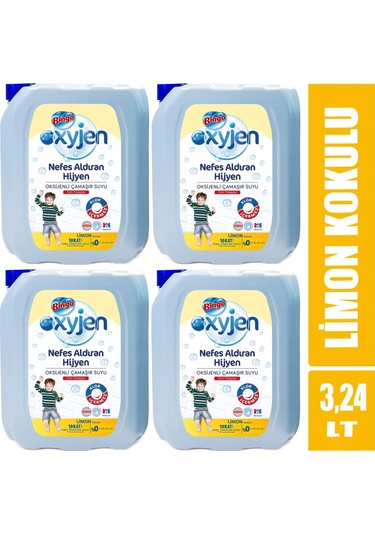 Bingo Çamaşır Suyu 3240ML Oksijenli Limon Kokulu (4 Lü Set)