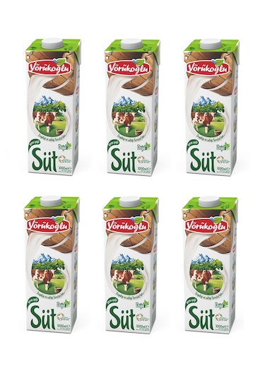 Yörükoğlu Yarım Yağlı Süt 1 Lt X 6 Adet