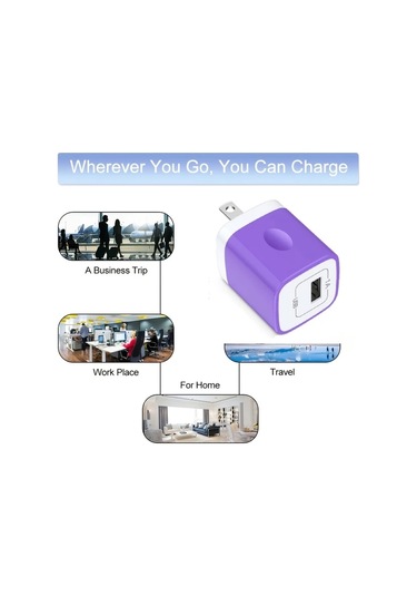 Willowhaven 5 Adet Siyah 5w Usb Duvar Şarj Cihazı Hızlı Şarj Çoklu Port Ev Ofis Siyah