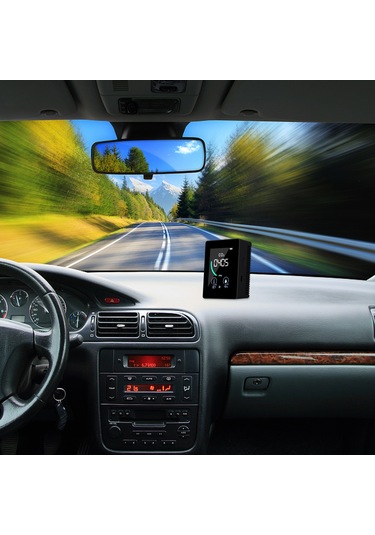 Ximistore9 Siyah Co2 Tespit Cihazı - Sicaklık Ve Nem Sensörü İle Gerçek Zamanlı Ölçüm, 4 Renkli Led Uyarı Sistemi