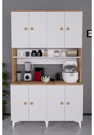 Urla Kahve Köşesi Çok Amaçlı Mutfak Kiler Erzak Dolabı Atlantik Çam Atlantik Çam