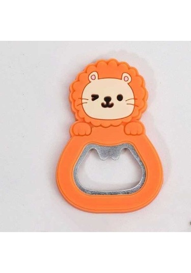 Fastbuy 3d Aslan Figürlü Mıknatıslı Şişe Açacağı Kapak Açacağı Pratik Turuncu Mutfak Aksesuarı Turuncu