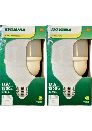 Sylvania 18w 3000k Sarı Işık E27 Duylu Torch Ampul 2 Adet