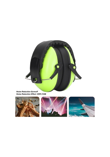 Gajeena Yeşil Gürültü Engelleyici Kulaklık - Nrr 21db - Konforlu Yastıklı Tasarım - İş, Av, Bahçe Çalışmaları İçin Ses Koruması