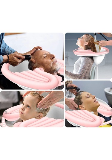 Joints Portatif Taşınabilir Hasta Hamile Saç Yıkama Havuzu Pembe