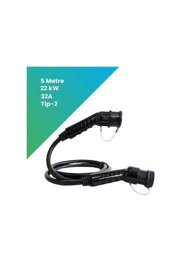 Filşarj Ac Tip-2 22 KW 5 M Elektrikli Araç Şarj Kablosu