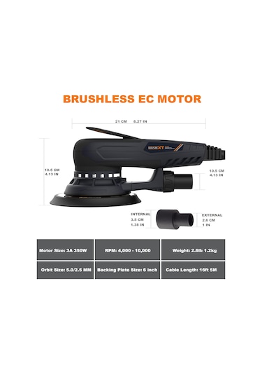 Maxxt R7303 350W Elektrikli Eksantrik Zımpara Makinesi 150 MM