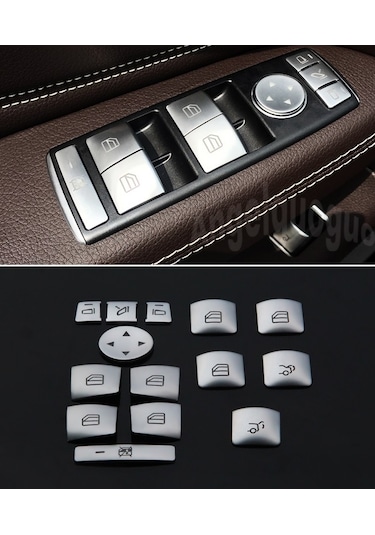 Mercedes W204 Cam Düğme Kromu W212 Ayna Ayar Düğme Kromu