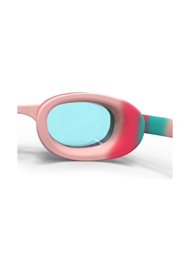 Nabaiji S Boy Unisex Yüzücü Gözlüğü Pembe Turkuaz Şeffaf Camlar Çok Renkli