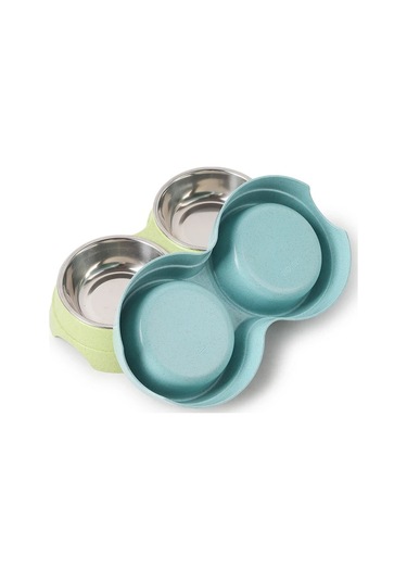 Elmpaly B Paslanmaz Çelik Kedi Köpek Kabı Kaymaz Taban Yemek Su Kabı Kolay Temizlik