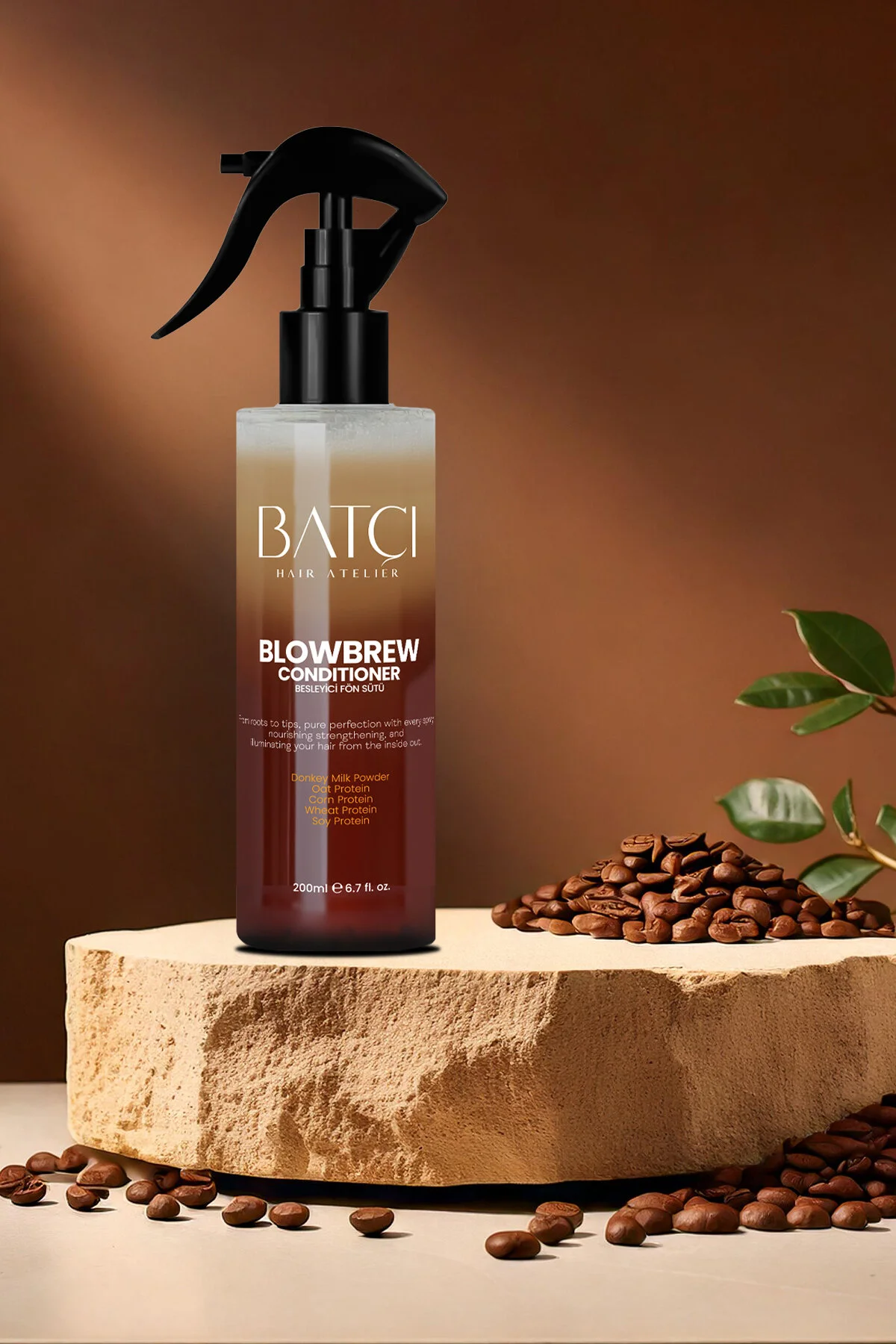 Kahve Serisi Set Kuru Ve Yıpramış Saçlar Için Şampuan Saç Bakım Kremi Ve Saç Bakım Fön Sütü Kuru - Yıpranmış