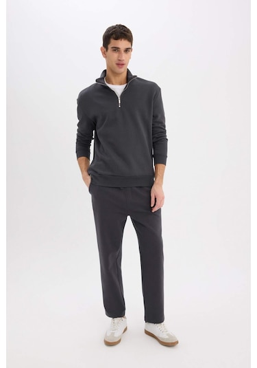 DeFacto Regular Fit Eşofman Altı İçi Polarlı Basic Düz Cepli Beli Bağcıklı Düz Paça D7836AX25SPAR214 DeFacto Regular Fit Eşofman Altı İçi Polarlı Basic Düz Cepli Beli Bağcıklı Düz Paça D7836AX25SPAR214