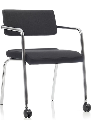 Burosit Bürosit Rabbit Krom Sandalye 2 Tekerlekli