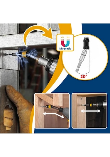 Moveevo Manyetik Ve Dinamik Metal Tornavida Ucu, Hızlı Vidalama, Gümüş Renk, 88mm, Çalışma Kolaylığı