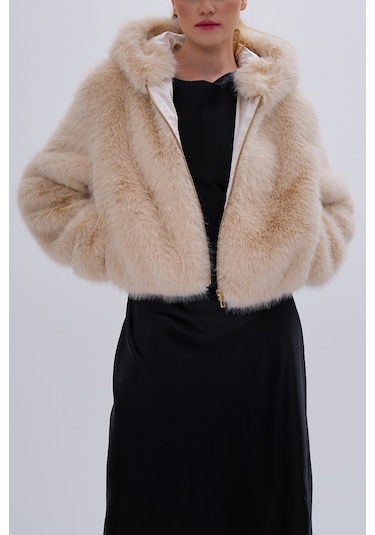 Valmenti Kadın Tekstil Mont 616 5251 Bn Pls Mont Sk24/25 Bej Pelus Bej