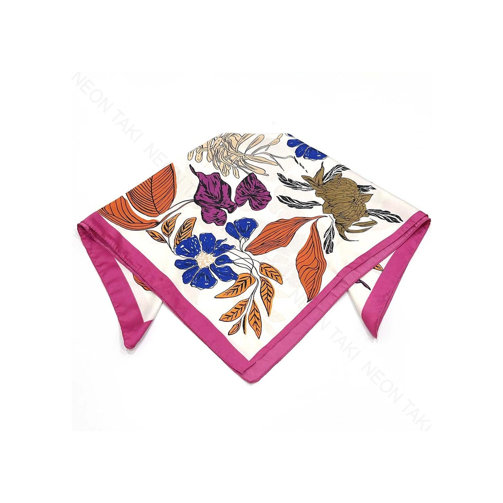 Çok Renkli, Fular 1, 54cmx54cm Çok Renkli