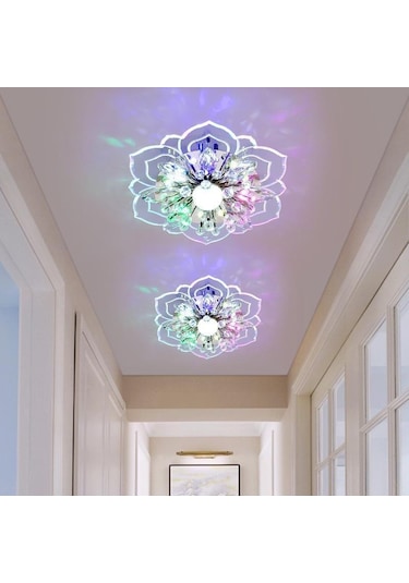 Beyaz Modern Kristal Yaprakları Led Tavan Işık Koridor Koridor Koridor Merdiven Mutfak Kahve Barı Kapalı Lamba Gizli Beyaz