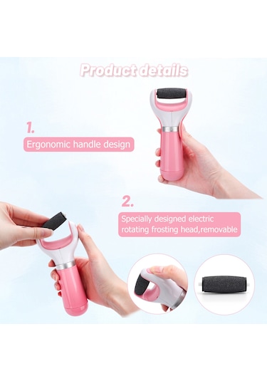 Moveevo Elektrikli Ayak Nasır Giderici Taşınabilir Usb Şarj Edilebilir Pedikür Cihazı Su Geçirmez Elektronik Ayak Törpüsü