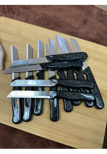 Kapris 12 Adet Meyve Bıçağı Seti Alman Model Siyah Slr01 Siyah