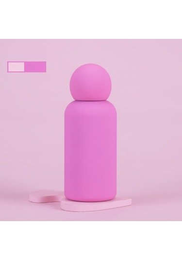 316 Paslanmaz Çelik Termos Bardak 350ml Yaratıcı Sevimli Çocuk Açık Hava Sporları Su Bardağı Açık Mor