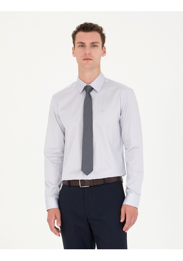 Pierre Cardin Erkek Gri Basic Gömlek 50277147-vr024 Gri