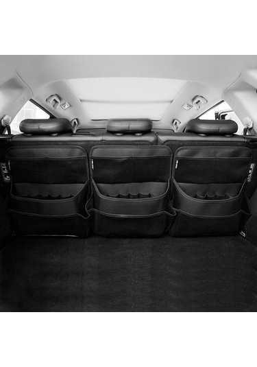 Youmex Geniş Kapasiteli Ağ Cep Ve Pratik Tasarımlı Araç İçi Organizatör Çantası - Siyah