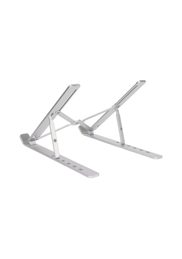 Vkemall Alüminyum Dizüstü Bilgisayar Standı Yükseklik Ayarlanabilir Katlanabilir Isı Dağıtıcı 10-15.6 İnç Uyumlu Masaüstü Tutucu Gümüş N3