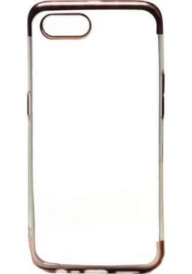 Realme C2 Kılıf Köşeleri Renkli Kamera Çıkıntılı Şeffaf Silikon
