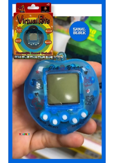Nostaljik Sanal Bebek Virtual Pets - Kalp Mavi