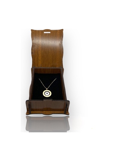 Bydevli Güneş Altın Kolye-bbyd235