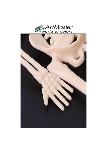 İskelet Modeli Plastik 20 Cm 1 Adet Silikon İnsan İskeleti Plastik İsket Modeli Silikon İskelet Deneyi Araba Süsü