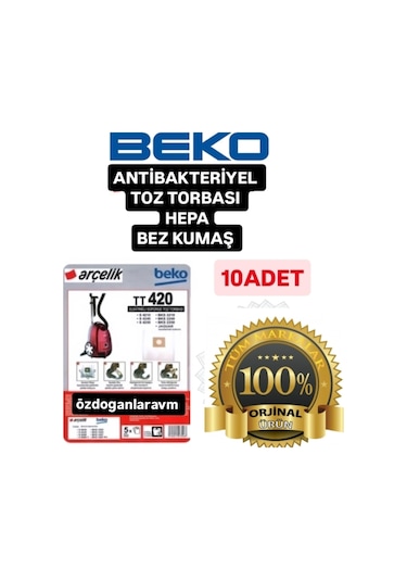 Beko Uyumlu Süpürge Hepa Toz Torbası 5 Adet