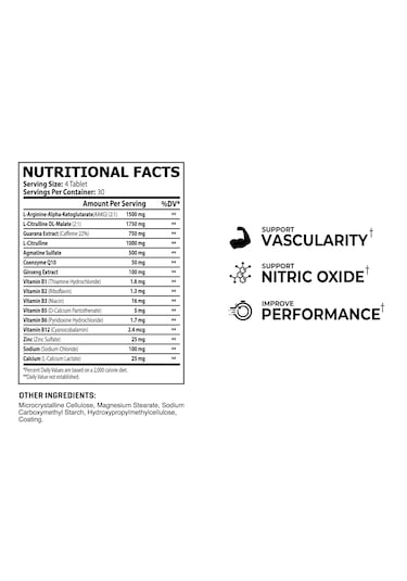 Core Champs Nitric Oxide Arginine&citrulline Agmatine Muscle Pumps, Energy & Performance 120 Tablet Aromasız