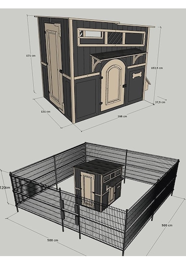 Mandu Private Ahşap Bahçeli Köpek Kulübesi