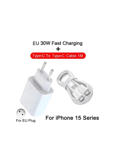 Qwq30w Usb-c Hızlı Şarj Adaptörü İphone Uyumlu 15/14/13/12/11 Pro Max Xr Xs İpad Ildistribütör Garantili