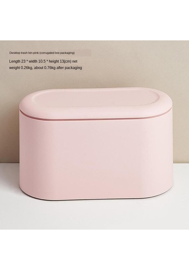 Homyl Şık Banyo Çöp Kovası Masa İçin Küçük , Pembe Pembe