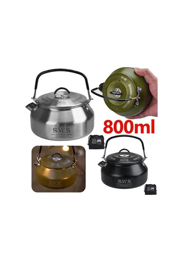 0.8l Su Isıtıcısı Taşınabilir Ultralight Paslanmaz Çelik Kamp Su Isıtıcısı Açık Silver Fransa Silver